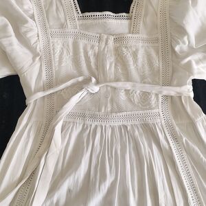 Source Unknown Cream Midi Dress